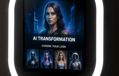 NJ Click AI photo booth portrait experience